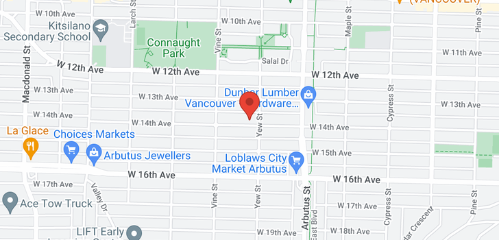 map of 2217 W 14TH AVENUE